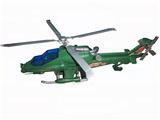 OBL881310 - MILITARY GREEN PULL LINE HELICOPTER WITH MISSILE