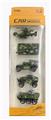 OBL881394 - FOUR TAXIING ALLOY MILITARY VEHICLES AND ONE AIRCRAFT