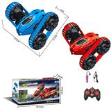 OBL882203 - STUNT TWIST ARM TRACKED VEHICLE (WITH LIGHT BUT WITHOUT MUSIC) MIXED RED AND BLUE