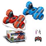 OBL882204 - STUNT TWIST ARM SIX WHEELED VEHICLE (WITH LIGHT BUT WITHOUT MUSIC) MIXED RED AND BLUE