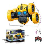 OBL882210 - TRANSFORMERS STUNT ARM TWISTING CAR (WITH LIGHTS BUT NO MUSIC) YELLOW