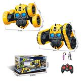 OBL882213 - TRANSFORMERS TWO IN ONE TWIST ARM STUNT CAR (WITH LIGHTS BUT NO MUSIC) YELLOW