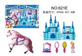 OBL882789 - RED HORSE AND CASTLE AND COMB MIRROR