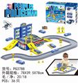 OBL883113 - 警察停车场配1只塑料飞机2只车子