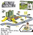 OBL883116 - 军事停车场配1只塑料飞机2只车子
