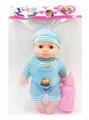 OBL883619 - 10 INCH ARTIFICIAL EYE FOUR TONE BABY BOY WITH MILK BOTTLE