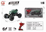 OBL884410 - 2.4GHz1:18四通灯光骨架攀爬军事车