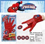 OBL885100 - SPIDER MAN LIGHT VOICE ELECTRONIC EMISSION WATCH WITH GLOVES
