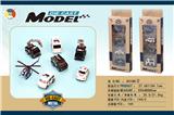 OBL885467 - 1 ALLOY AIRCRAFT WITH 3 ALLOY CARTOON POLICE CARS