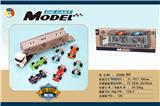 OBL885485 - ALLOY SIMULATION SERIES DOUBLE-DECKER TRANSPORTER WITH 2 ALLOY F1 CARS