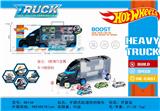 OBL885720 - Fenghuo wheel container truck (4 sliding metal cars and 8 roadblocks and city map)