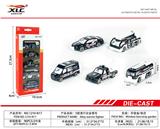 OBL885754 - 5 TYPES OF SLIDING ALLOY POLICE CARS