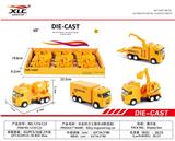 OBL885814 - 4 ALLOY RETURN ENGINEERING VEHICLES (1 OIL ALLOY FIRE ENGINE (12PCS)
