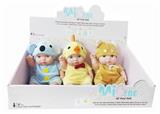 OBL886282 - 8寸娃娃搪胶6只装(蓝熊、小黄鸭、小狗三款混装）