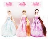 OBL886464 - 11.5 9-JOINT LONG HAIR DOLL 1 STYLE, 3 COLORS