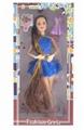 OBL886817 - 11.5 INCH 11 JOINT REAL LONG HAIR DRESS BARBIE