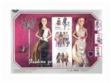 OBL886832 - 11 JOINT 11.5 INCH SOLID LONG HAIR DRESS FASHION BARBIE
