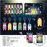 OBL887251 - 4寸搪胶带七彩灯光音乐狼人杀公仔