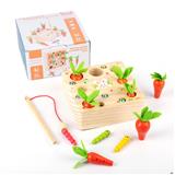 OBL887610 - WOODEN RADISH CATCH GAME