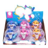 OBL888136 - 4寸鲨鱼宝宝搪胶玩具带灯光音乐