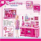 OBL888255 - KITCHEN SERIES AND MATCHING AND KITCHEN BARBIE BARBIE COLOR LIGHTING SOUND