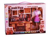 OBL888259 - KITCHEN SERIES AND MATCHING AND KITCHEN BARBIE BROWN LIGHT SOUND