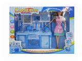OBL888261 - KITCHEN SERIES AND MATCHING AND KITCHEN BARBIE BLUE LIGHT SOUND