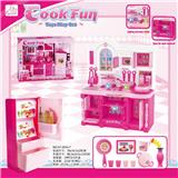 OBL888262 - KITCHEN SERIES AND MATCHING AND KITCHEN REFRIGERATOR BARBIE COLOR LIGHTING SOUND