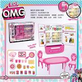 OBL888319 - MULTI DOOR REFRIGERATOR, VENDING MACHINE, LOO. M. G AND TABLE, CHAIR AND BREAD ACCESSORIES, BARBIE COLOR LIGHTING SOUND