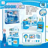 OBL888343 - SEPARABLE CABINET AND 9-INCH BARBIE WITH MATCHING BLUE LIGHT AND SOUND