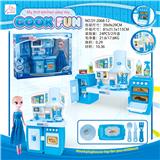 OBL888349 - SPLIT CABINET AND 9 BARBIE BLUE LIGHT SOUND