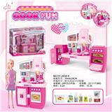 OBL888360 - SEPARABLE CABINET AND BARBIE AND SANITARY WARE PINK LIGHT SOUND