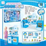 OBL888363 - SPLIT CABINET AND BARBIE AND SANITARY WARE BLUE LIGHT SOUND