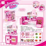 OBL888401 - CAN BE DIVIDED INTO CABINET AND MATCHING AND FOOD ACCESSORIES PINK LIGHT SOUND TWO MIXED TURN