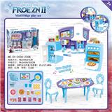 OBL888426 - SPLIT CABINET ICE & SNOW 2 TABLE & CHAIR & BREAD ACCESSORIES & BARBIE LIGHTING & SOUND