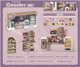 OBL888491 - 可分体橱柜海棠红菜柜+食物配件