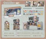 OBL888493 - 可分体橱柜海洋蓝菜柜+面包配件