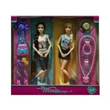 OBL889410 - 11 inch 11 joint long hair dating suit barbie doll
