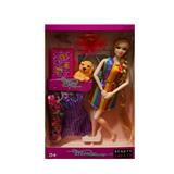 OBL889424 - 11 inch long hair fashion barbie doll