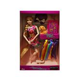 OBL889425 - 11 inch long hair fashion barbie doll