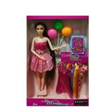 OBL889427 - 11 inch 11 joint long hair travel fashion barbie doll