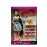 OBL889428 - 11 inch 11 joint long hair outing fashion barbie doll
