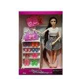 OBL889430 - 11 inch long hair fashion barbie doll