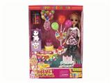 OBL889496 - High grade birthday theme 11.5 inch real body live hand 3d eyes amy fashion barbie