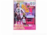 OBL889514 - High end theme 11.5-inch full body 11 joint long hair fashion short skirt barbie