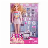 OBL889530 - High grade nurse theme 11.5-inch 11 joint solid barbie