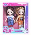 OBL889795 - 6-inch 13 joint 3d eye fashion bertha doll solid body