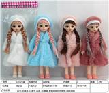 OBL889977 - 12 \30cm 13 joint solid 3d real eye laurie doll fur coat