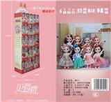 OBL889997 - 6 \17 cm 13 joint solid 3d real eye display cabinet laurie doll with small bow headdress