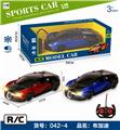 OBL890056 - 1:14四通带前灯仿真遥控车布加迪